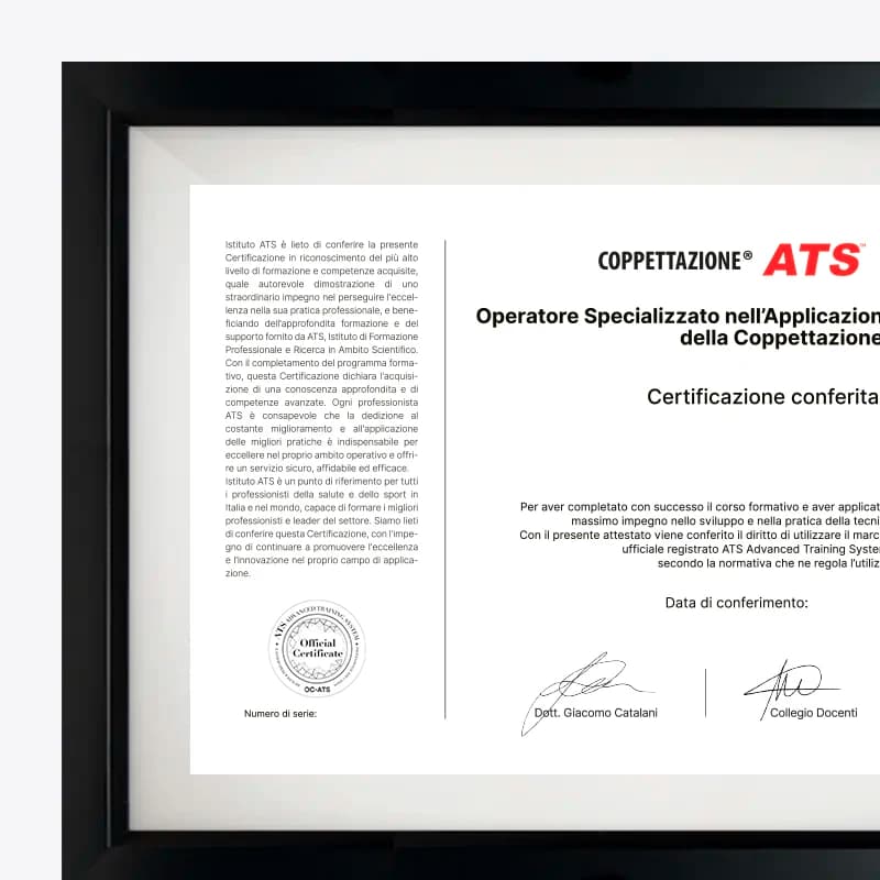 Certificazione Riconosciuta Coppettazione Formazione
